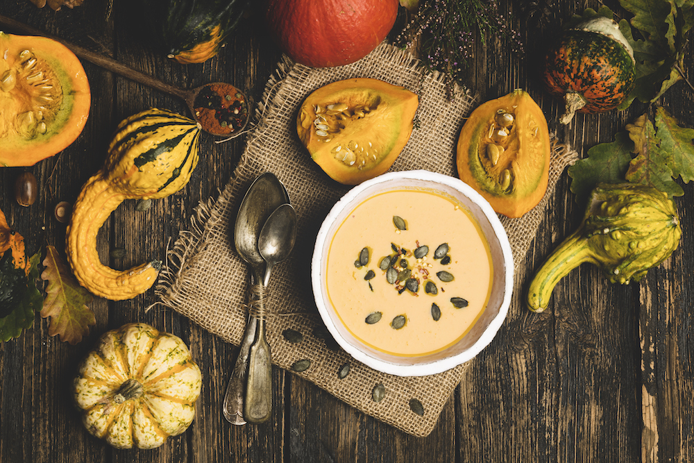 bowl of squash soup