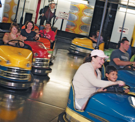 bumper cars in Cannon Beach