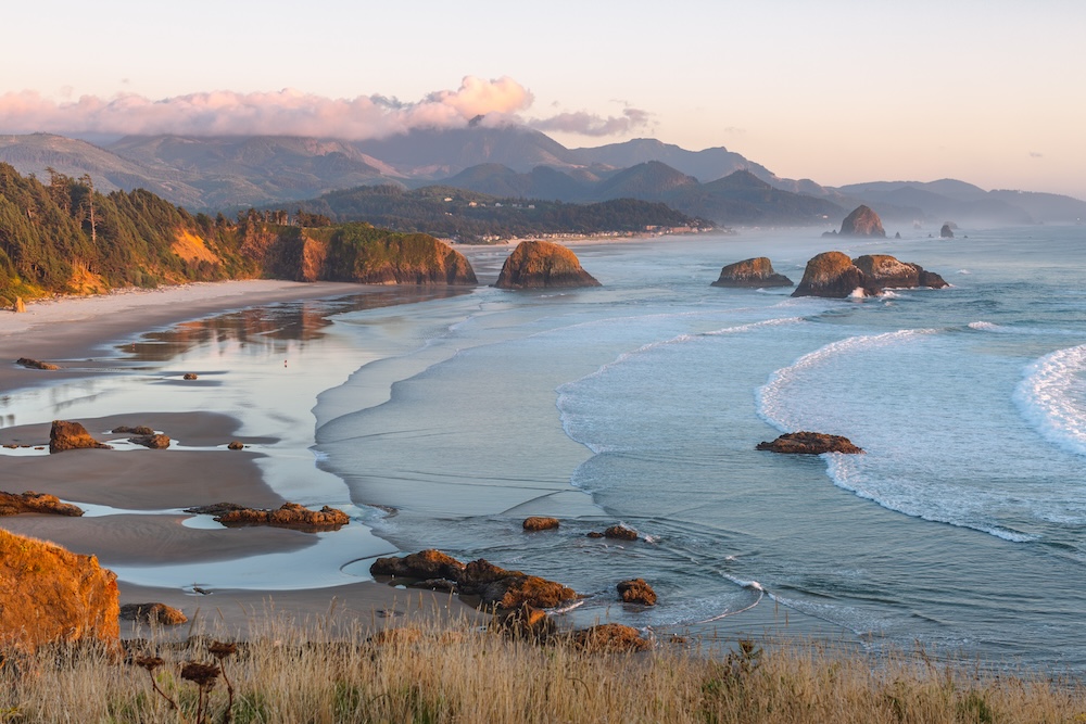 Sunset Ecola State Park Pacific Ocean