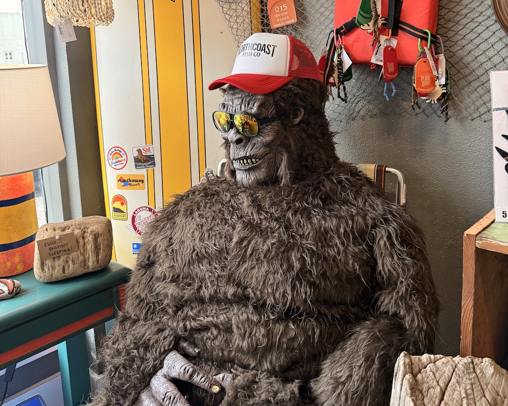 Bigfoot in a store in astoria oregon